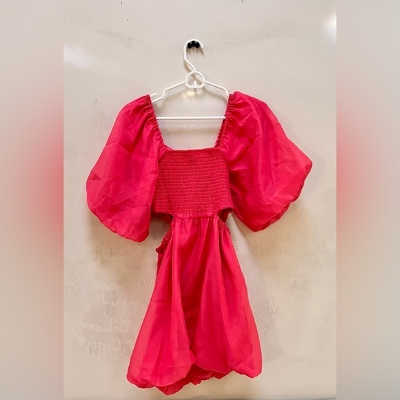 A New Day XS Dress Barbiecore bubble skirt Teen New  Smocked Casual Contemporary - Picture 8 of 12